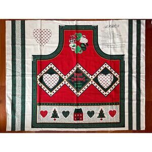 Cut and Sew Wamsutta Halmark Cards Vintage Apron Fabric Panel 1980s